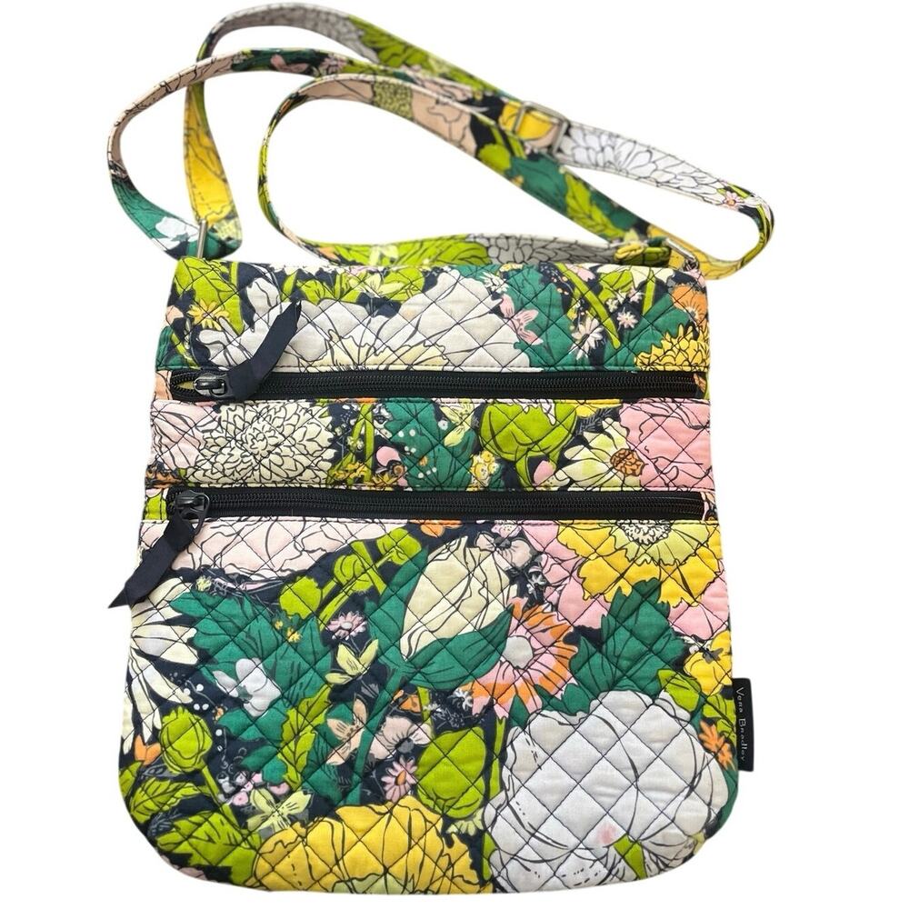 Vera Bradley Hipster Crossbody Bag Bohemian Blooms Floral Quilted Cotton Purse